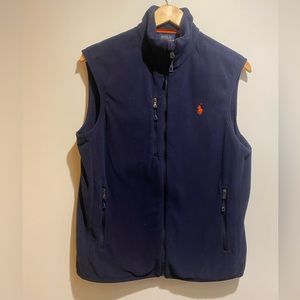 Mens Navy Fleece Vest